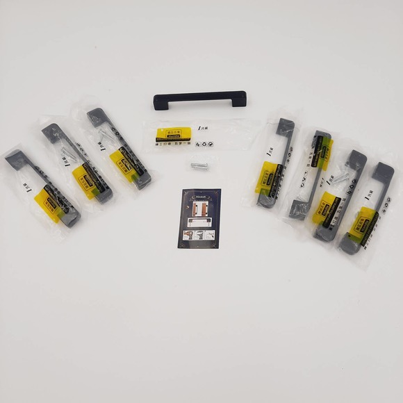 New HOUSUN Black 8 PCS Cabinet Drawer Dresser Pulls 7.9" L 7.6" Center to Center - Picture 7 of 9